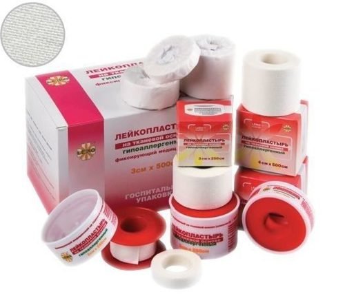 LEIKO, хлопк. белый, ткан. осн. лейкопластырь 2*500 см, кат. в инд. уп.