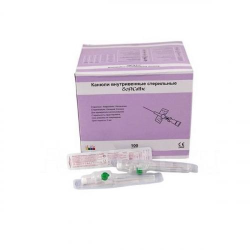 Канюля в/в стерильная с доп. портом и крылышками 18G, SoftCathe