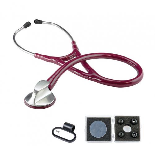 Стетоскоп KaWe Top-Kardiologie, плоская головка, нержавеющая сталь, бордовый