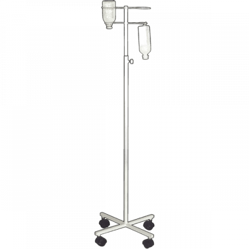 Штатив для вливаний М192, 2 держателя, 4 колеса